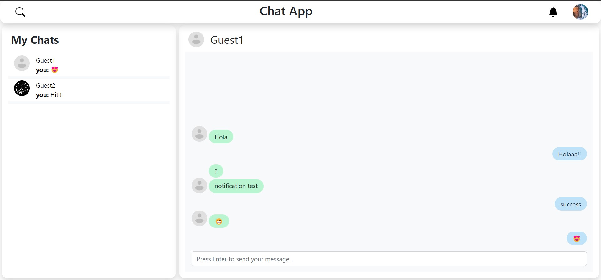 Chat App screenshot