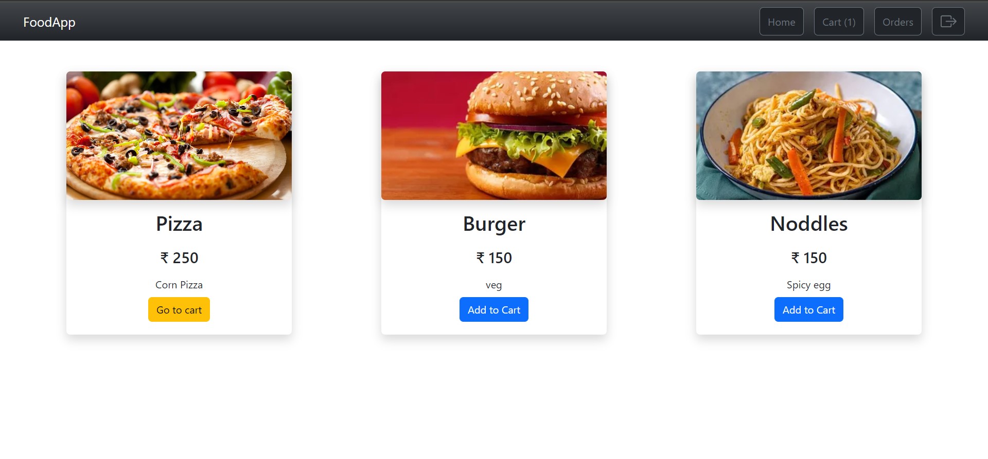Food Delivery app screenshot